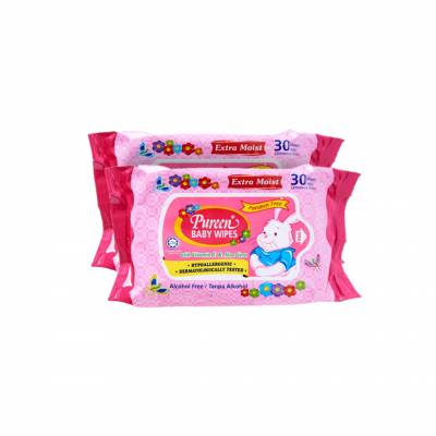 PUREEN Baby Wipes Pink (2x30'S)