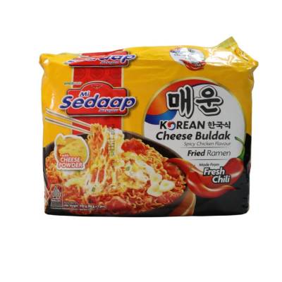 MI SEDAAP Instant Noodles Korean Cheese Buldak (86g X 5)