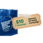 Sponsor $10 Voucher for Mulia Campign